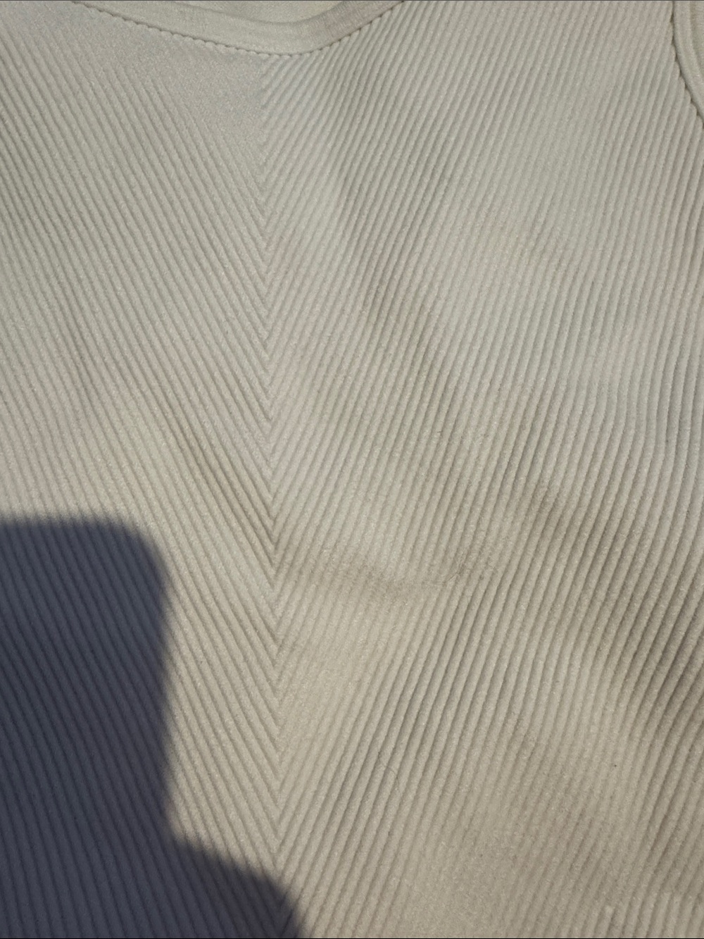 Abercrombie & Fitch Cream Ribbed Racerback Crop Tank - Picture 3 of 3
